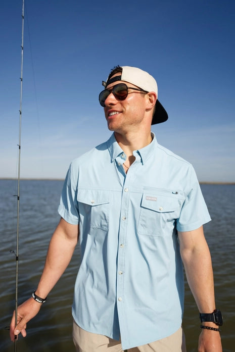 Performance Fishing Shirt, Dusty Blue