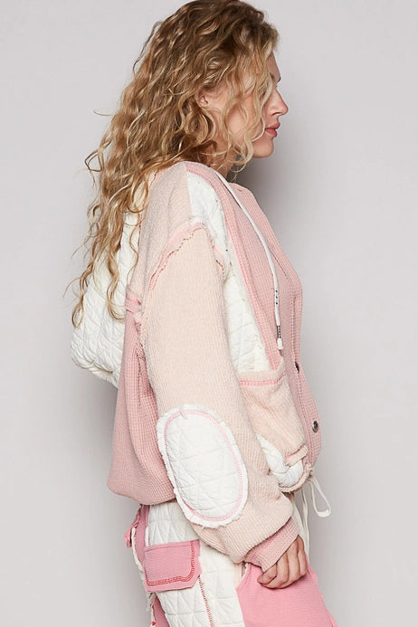 Pink Quilted Shacket