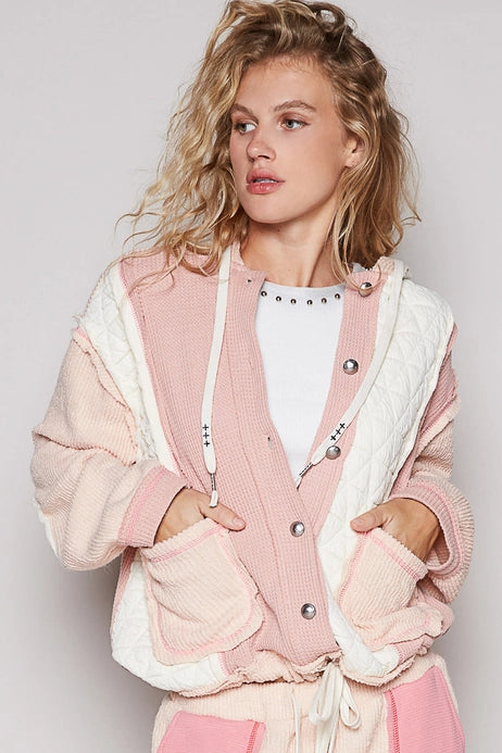 Pink Quilted Shacket