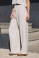 Pinstripe Wide Leg Linen Pants, Oatmeal