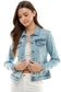 Plus Casual Denim Jacket