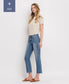 Plus, Vervet Mid Rise Crop Straight Jeans