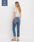 Plus, Vervet Mid Rise Crop Straight Jeans