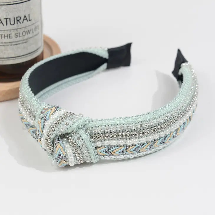 Rhinestone Knotted Headbands