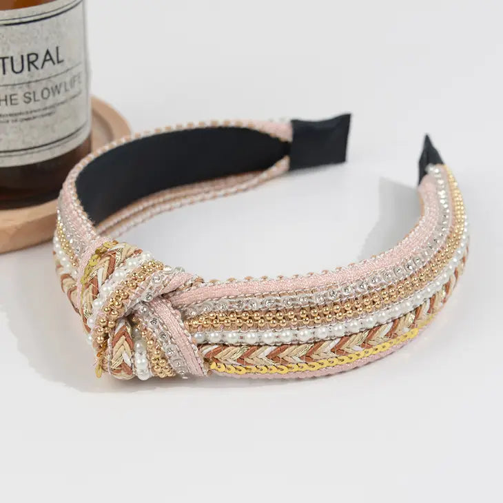 Rhinestone Knotted Headbands