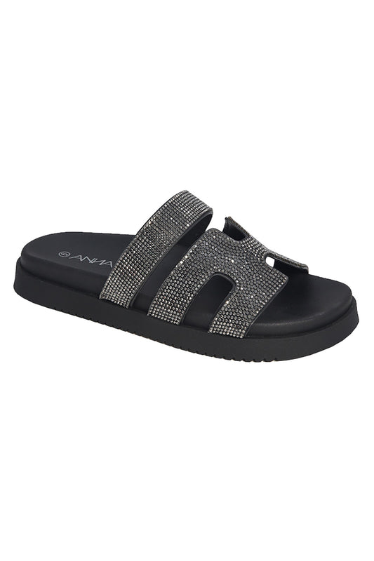 Rhinestone Slide Sandals