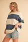 Stripe Colorblock Short Sleeve, Navy