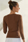 Seamless Long Sleeve Top, Coffee