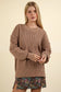 Soft Comfy Oversized Knit Sweater, Taupe