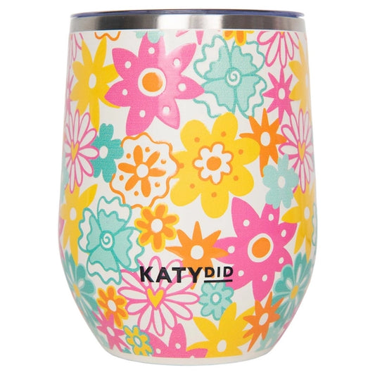 Spring Flowers Stainless Steel Wine Tumbler