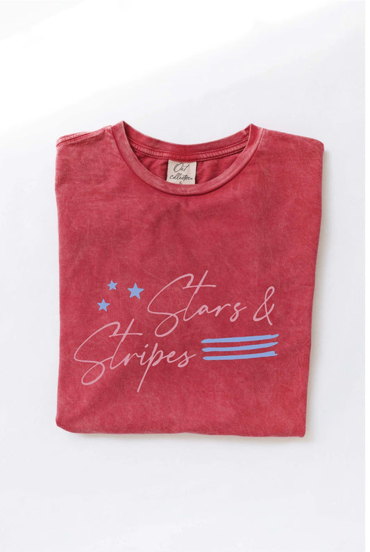 Stars and Stripes Mineral Washed Graphic