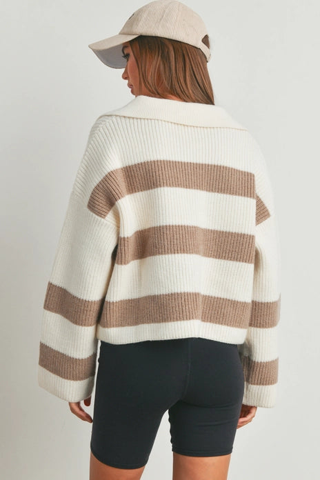 Stripe Collar Sweater