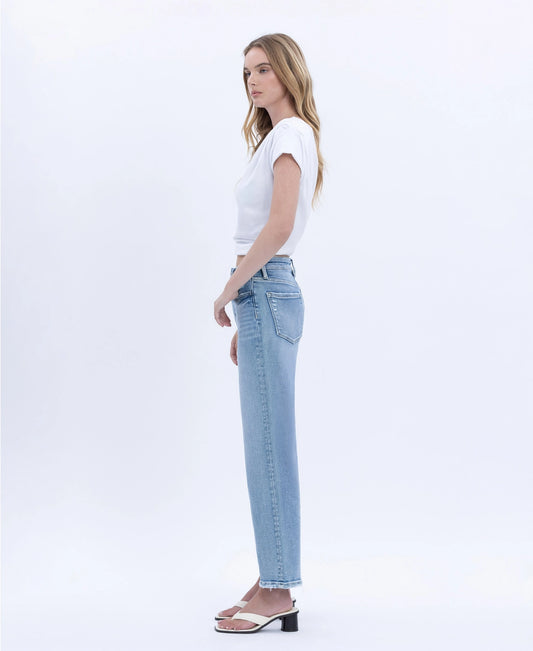 Lovervet Super High Rise Ankle Slim Wide Jeans