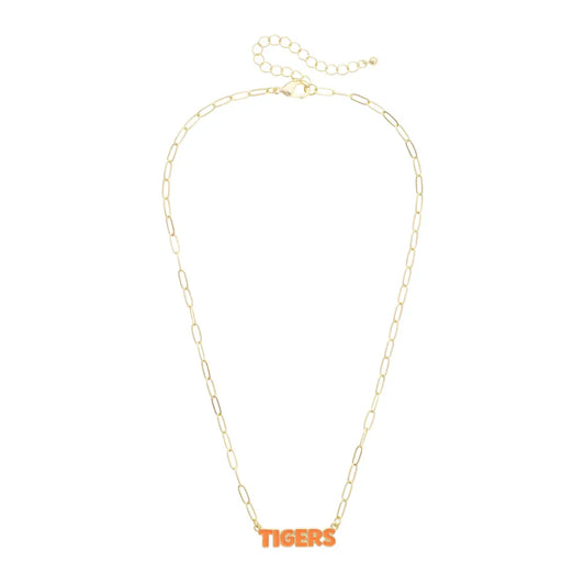 Tigers Puffy Nameplate Necklace
