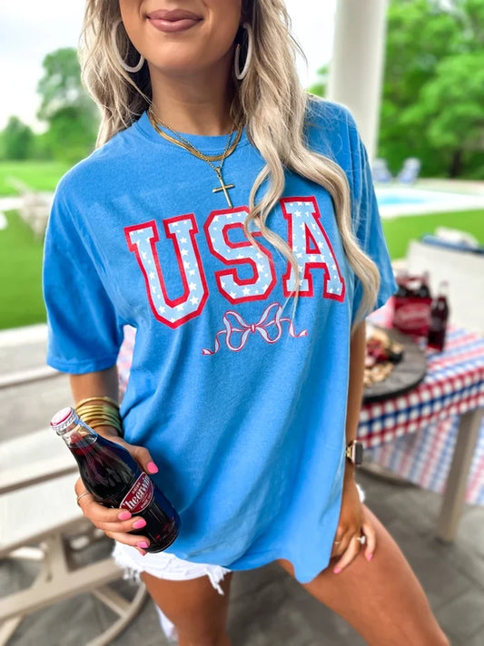USA Stars & Bow Graphic