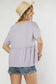 V-Neck Waffle Short Sleeve Top