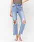 Vervet 90's Super High Rise Distressed Straight Jeans