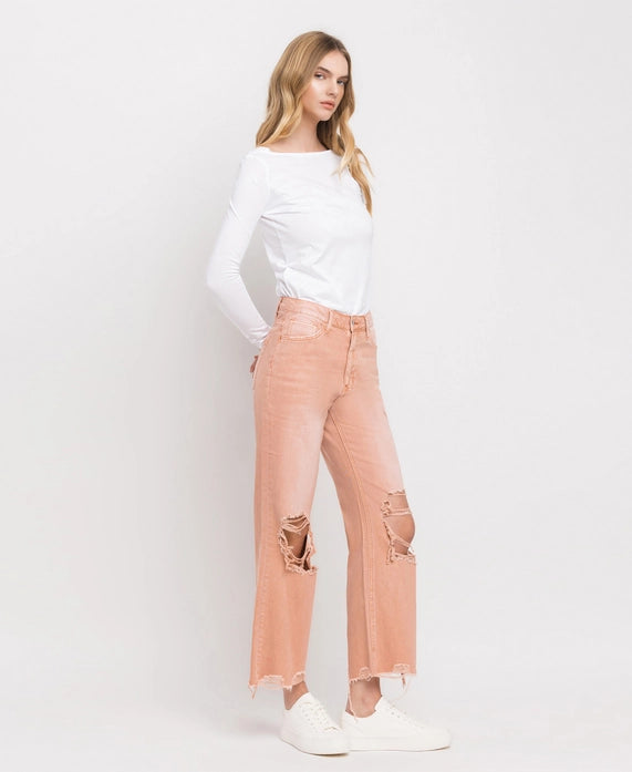 Vervet 90's Vintage Super High Rise Crop Flare Jeans