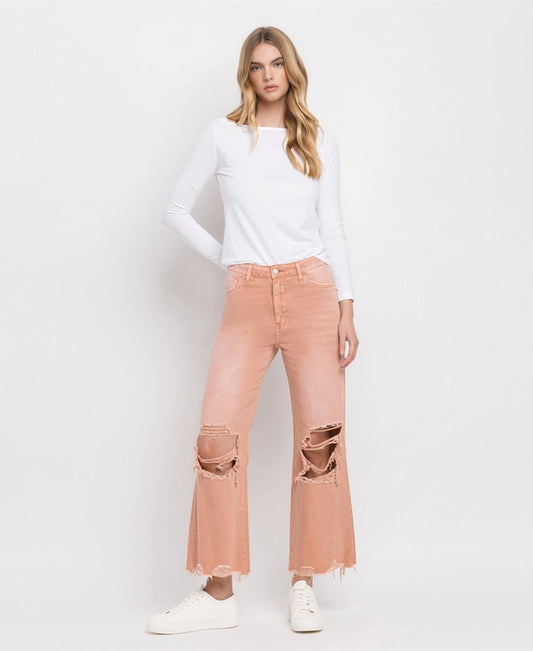 Vervet 90's Vintage Super High Rise Crop Flare Jeans