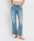 Vervet High Rise Distressed Slim Wide Jeans