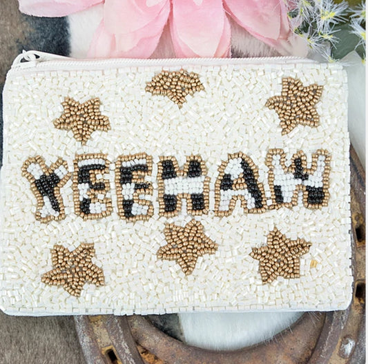 Beaded Yeehaw Coin Purse