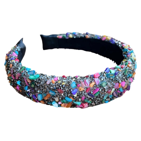 All That Glitters Headband - Multi + Gunmetal