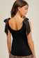 Sweetheart Bow Tank, Black