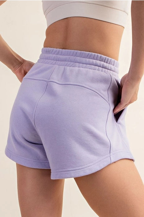 French Terry Basic Shorts, Lavender Fog