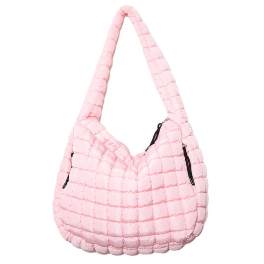 Puffer Tote, Light Pink