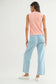 Striped Sweater Muscle Tank, Ballet/Orange