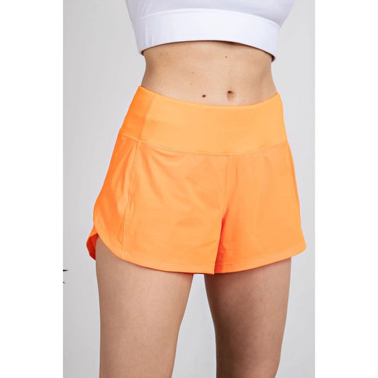 Stretch Active Shorts, Highlight Orange