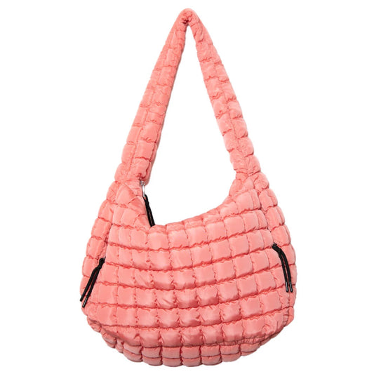 Puffer Tote Bag, Coral