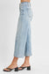 Risen High Rise Crop Wide Leg, Light Wash