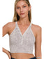 Zenana Washed Ribbed Button V-Neck Tank, Multiple