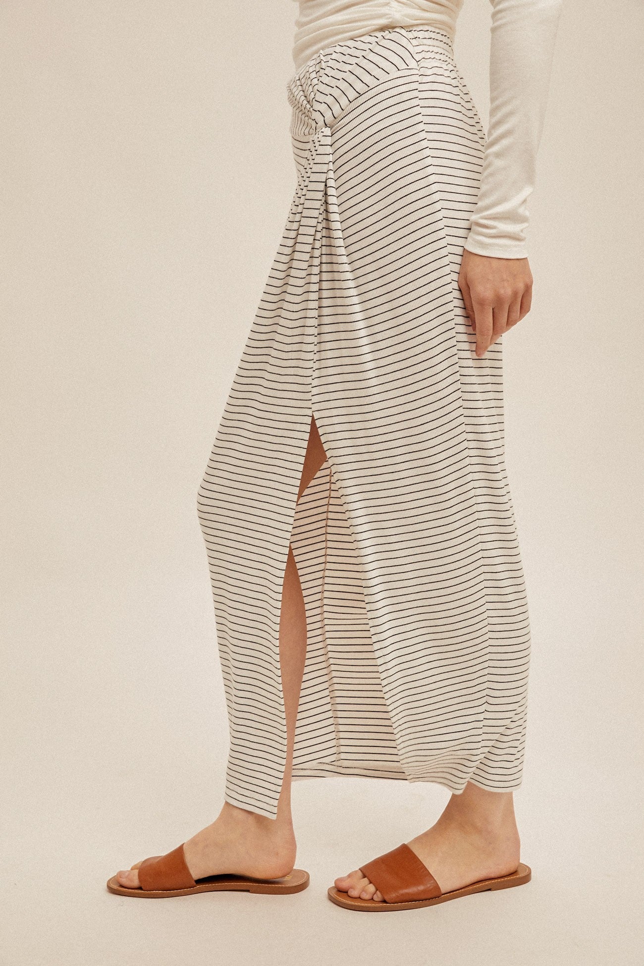Twist Knot Stripe Skirt