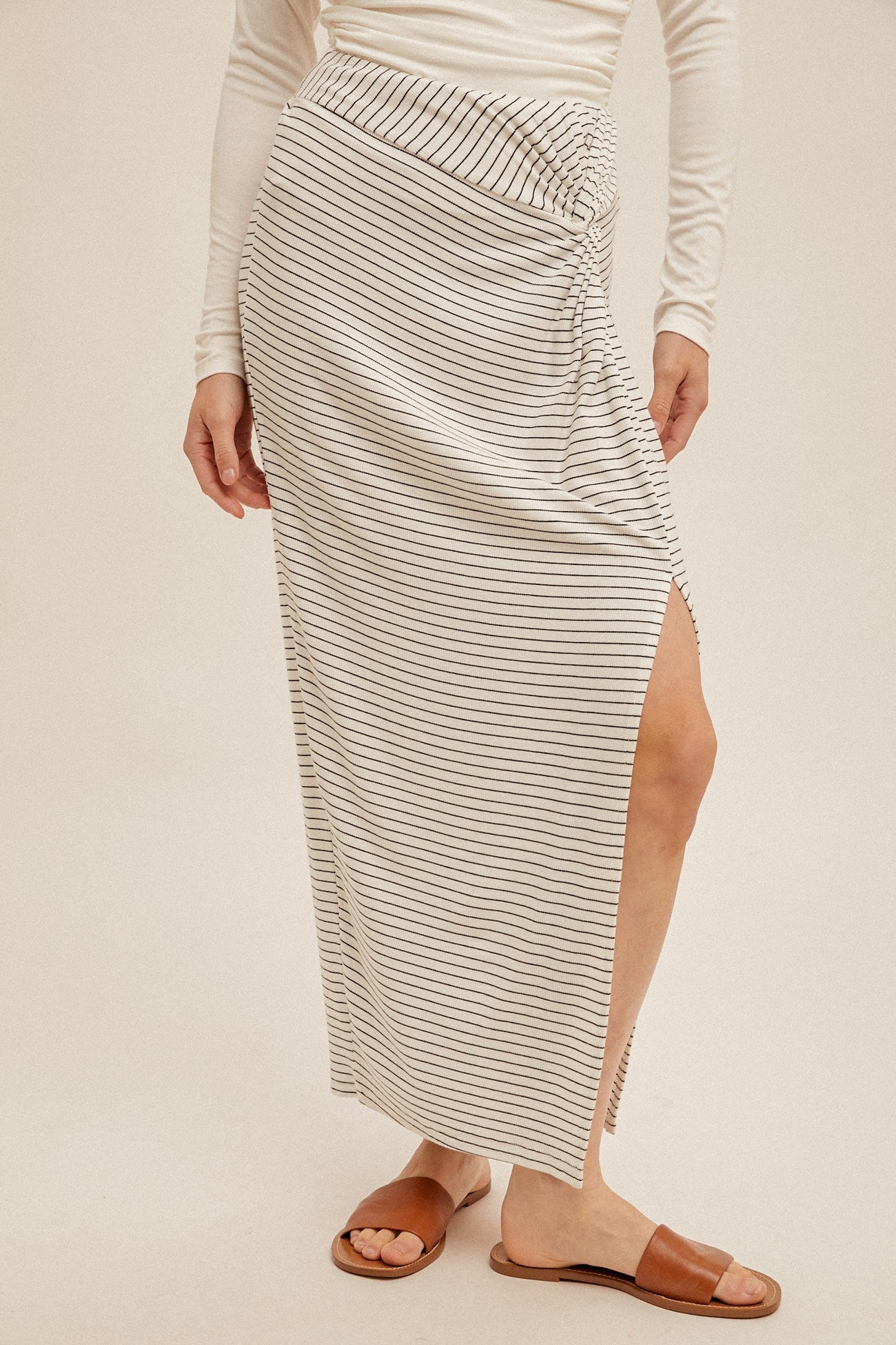 Twist Knot Stripe Skirt