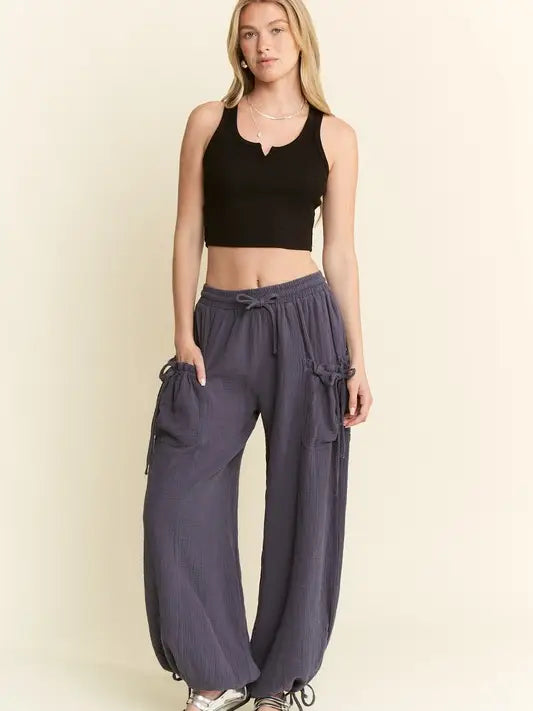 Vintage Gauze Jogger Pants,