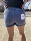 Zenana Acid Washed Short, Blackberry